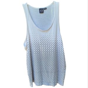 Armani Exchange Cream and Black Gradient Tank Top - Size L